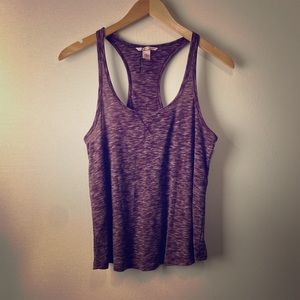 VS burgundy slub knit racer back tank